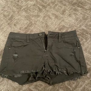 Army Green Jean Shorts